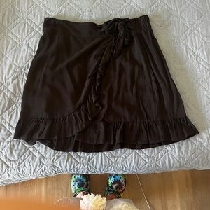 Elegant Black Ruffle Skirt